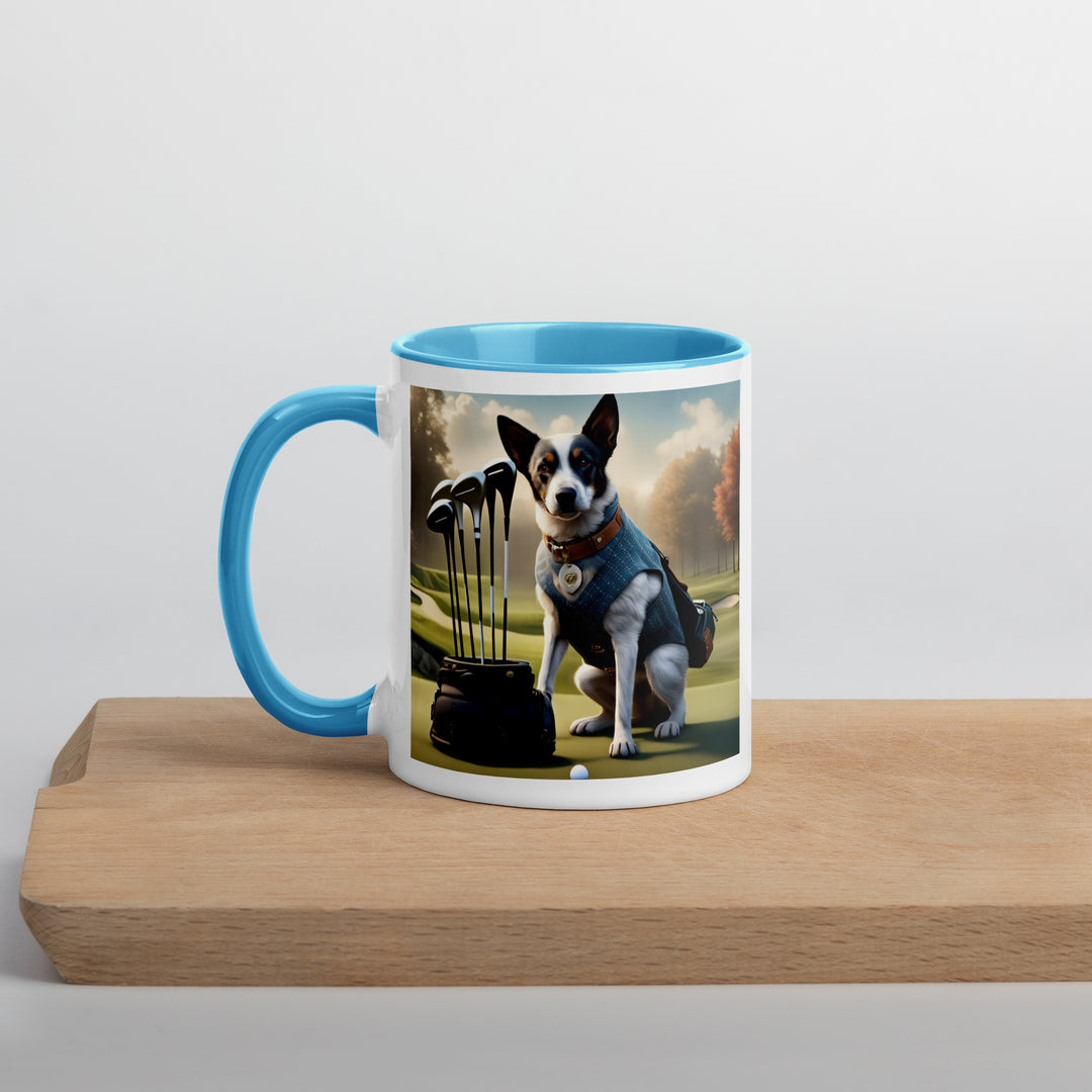 Texas Heeler Golfer- Mug with Color Inside v5