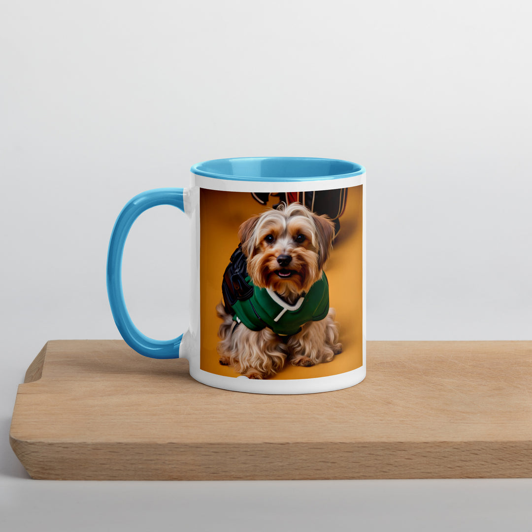 Yorkipoo Golfer- Mug with Color Inside