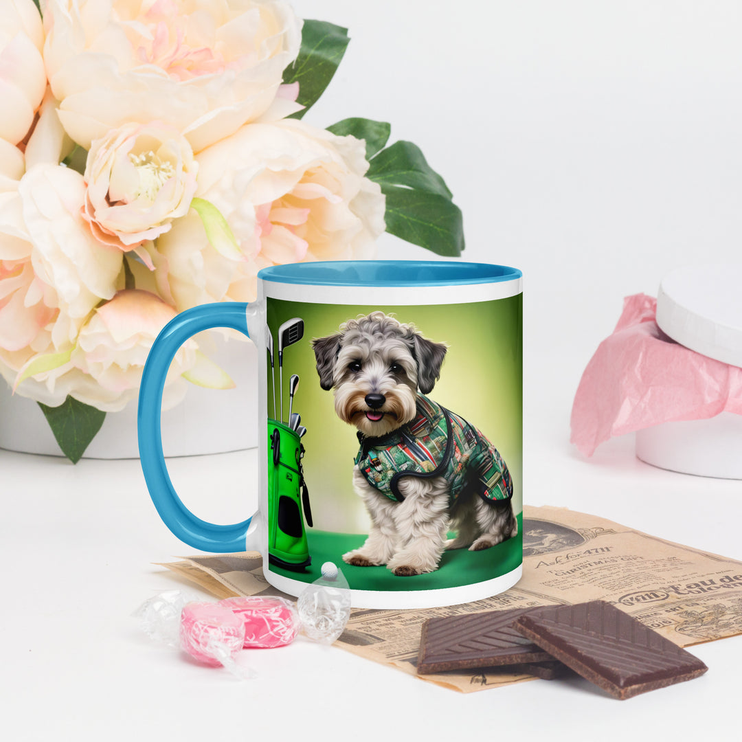 Schnoodle Golfer- Mug with Color Inside