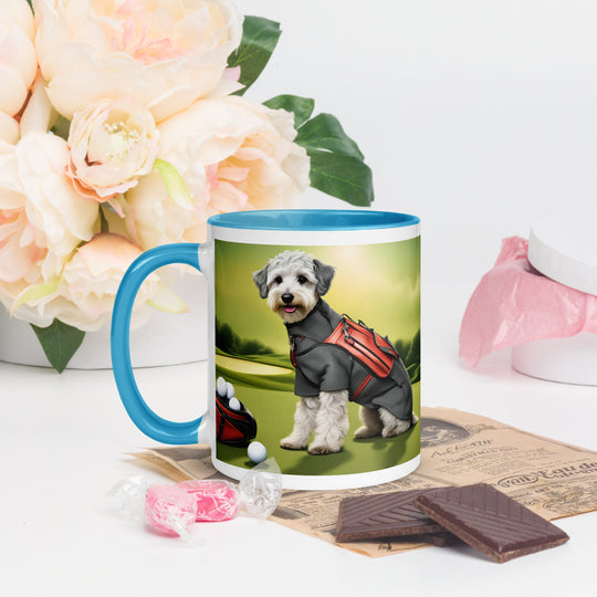 Schnoodle Golfer- Mug with Color Inside v6