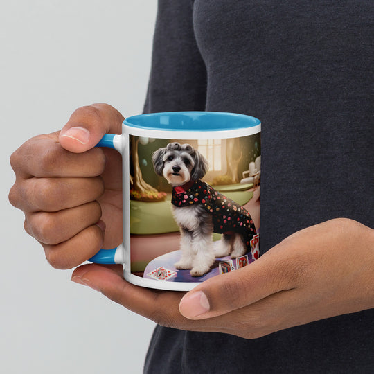 Schnoodle Golfer- Mug with Color Inside v7