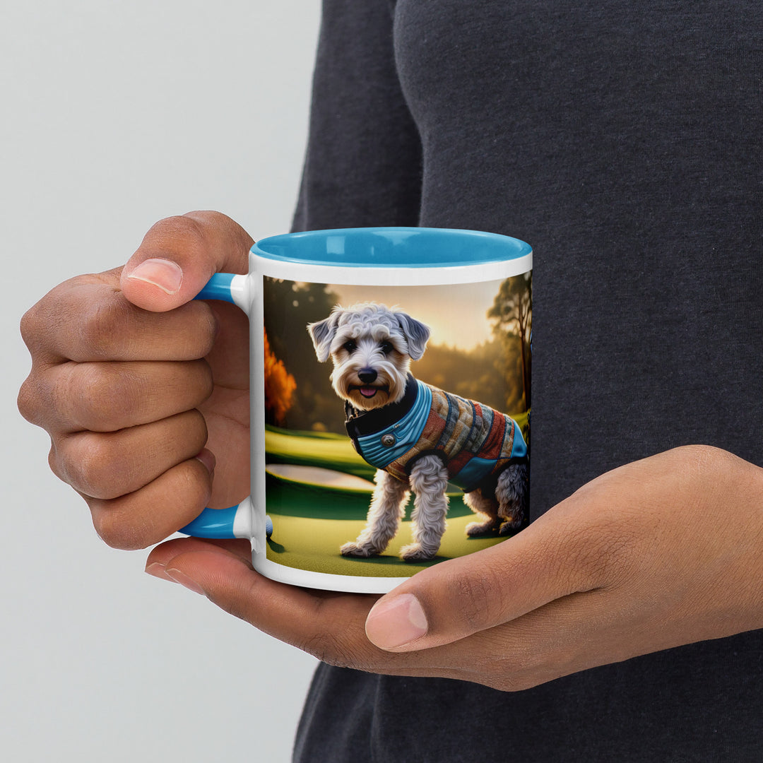 Schnoodle Golfer- Mug with Color Inside v9