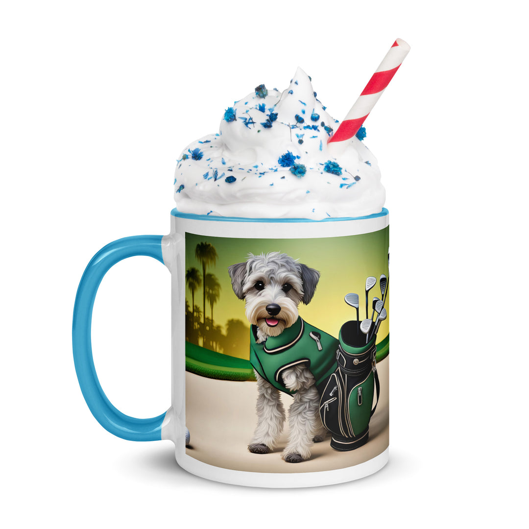 Schnoodle Golfer- Mug with Color Inside v13