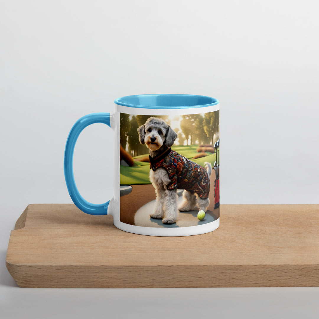 Schnoodle Golfer- Mug with Color Inside v14