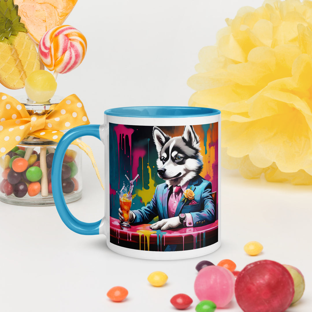 Pomsky General- Mug with Color Inside v7