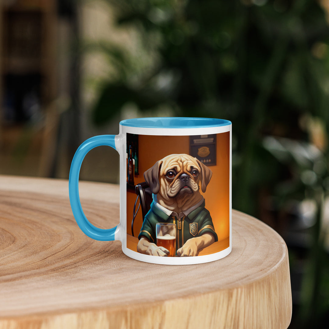 Puggle Golfer- Mug with Color Inside v14