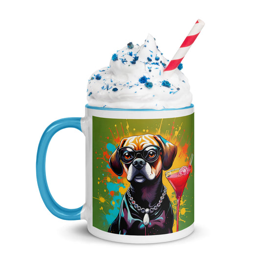 Puggle General- Mug with Color Inside v9