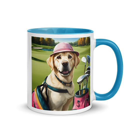 Mug with Color Inside-Labrador Retriever Golfer V10