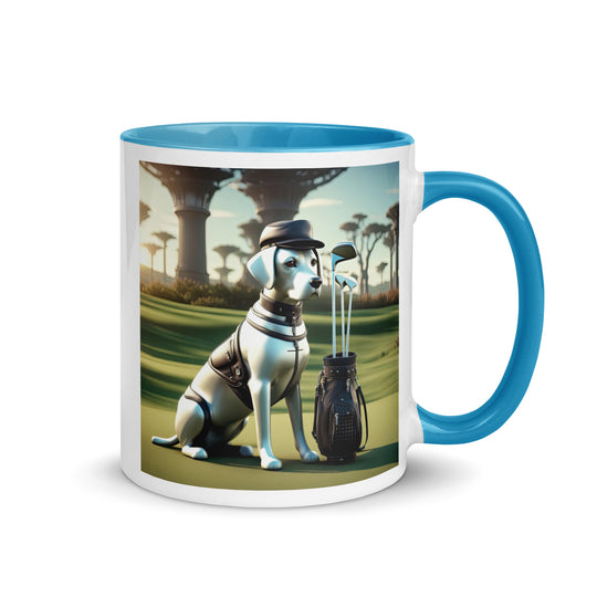 Mug with Color Inside-Labrador Retriever Golfer V11