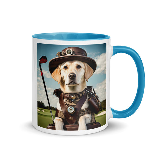 Mug with Color Inside-Labrador Retriever Golfer V12