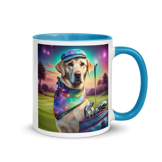 Mug with Color Inside-Labrador Retriever Golfer V13