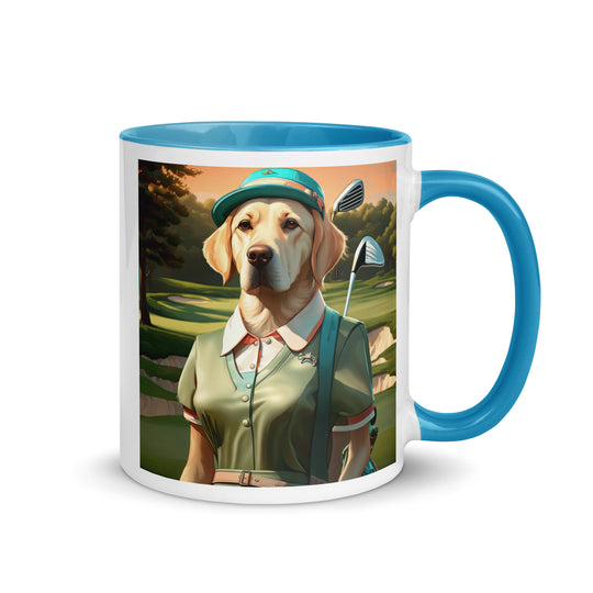 Mug with Color Inside-Labrador Retriever Golfer V15