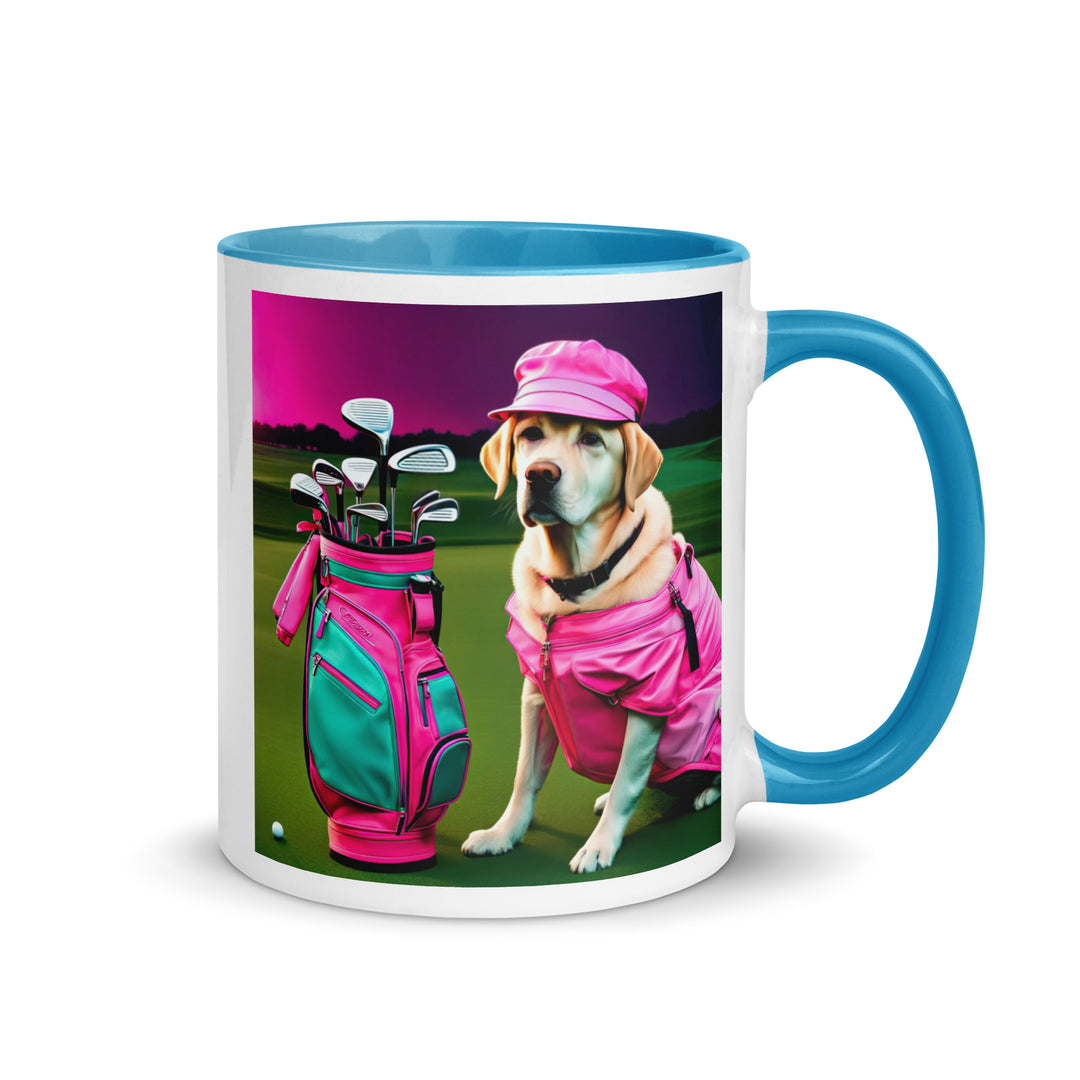 Mug with Color Inside-Labrador Retriever Golfer V16