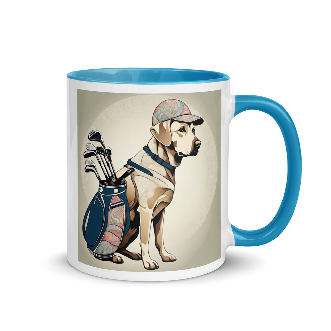 Mug with Color Inside-Labrador Retriever Golfer V19