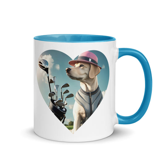 Mug with Color Inside-Labrador Retriever Golfer V23