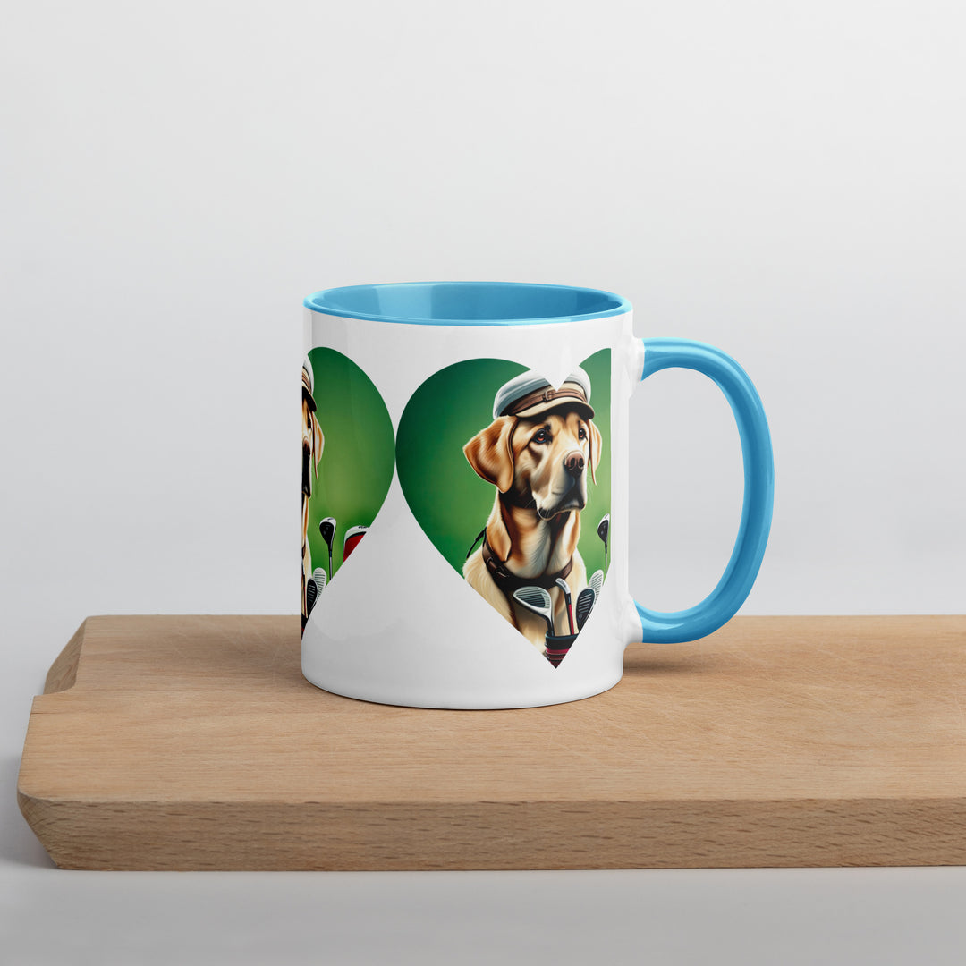 Mug with Color Inside-Labrador Retriever Golfer V26