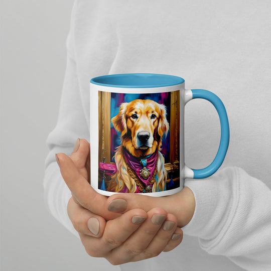 Golden Retriever- Mug with Color Inside V4