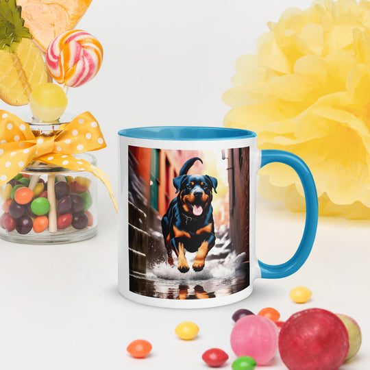 Rottweiler- Mug with Color Inside v4