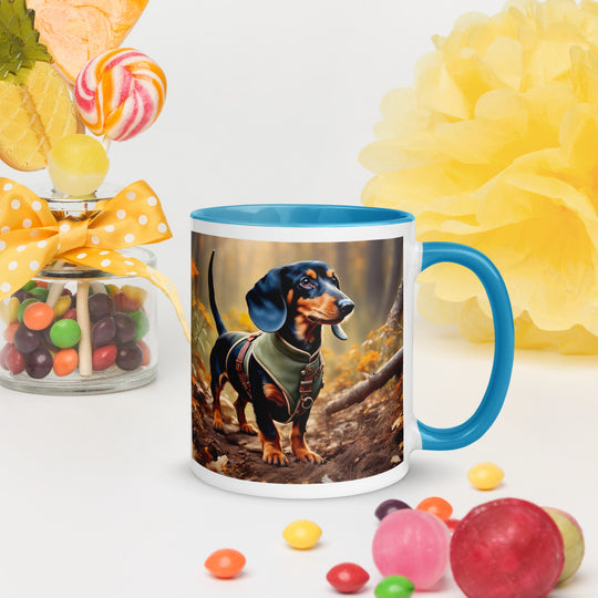 Dachshund- Mug with Color Inside v3