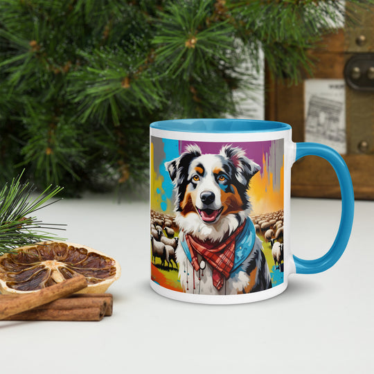 Australian Shepherd- Mug with Color Inside v3