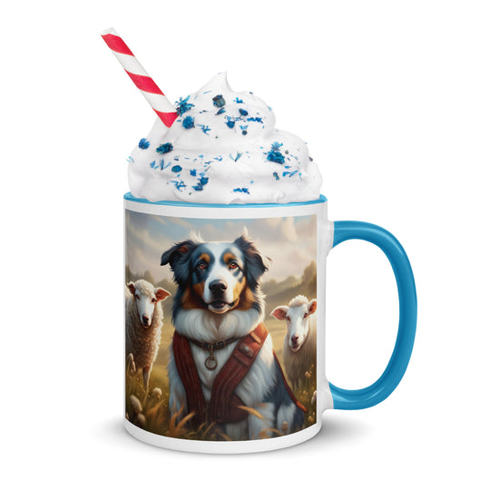 Australian Shepherd- Mug with Color Inside v4