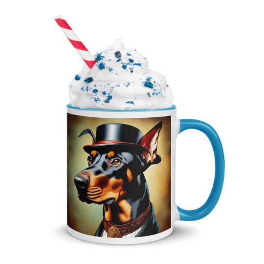 Doberman Pinscher- Mug with Color Inside v3