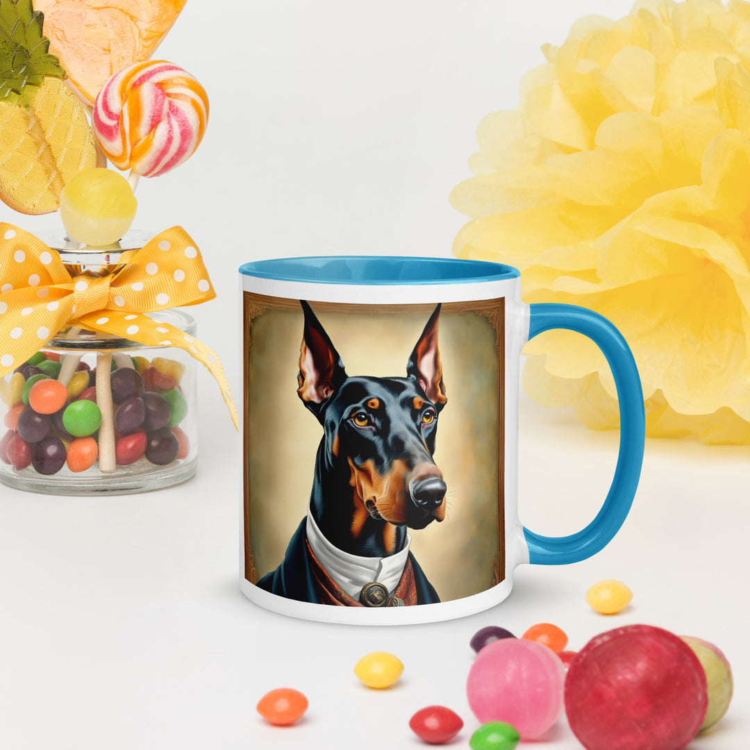 Doberman Pinscher- Mug with Color Inside v4