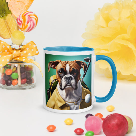 Boxer Golfer- Mug with Color Inside