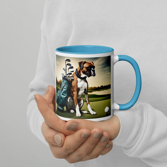 Boxer Golfer- Mug with Color Inside v3