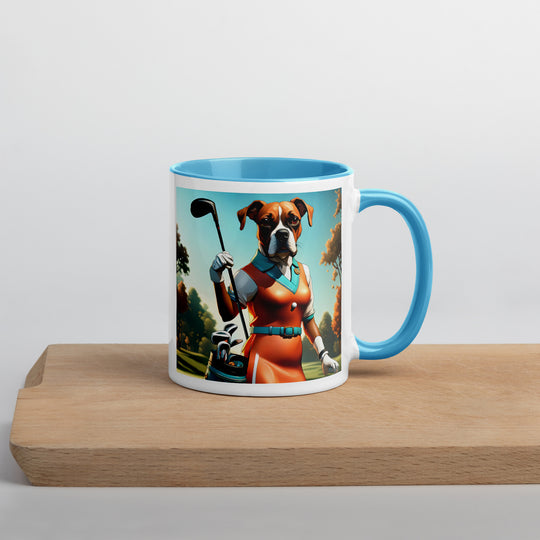 Boxer Golfer- Mug with Color Inside v4