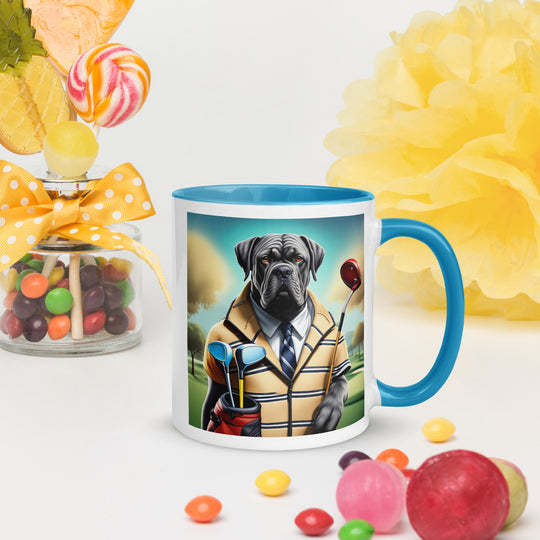 Cane Corso Golfer- Mug with Color Inside v3