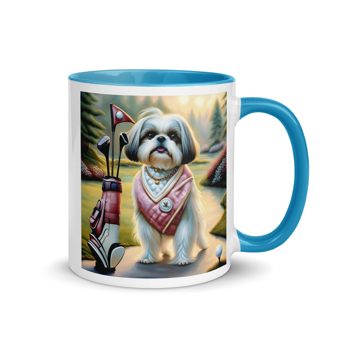 Shih Tzu Golfer- Mug with Color Inside