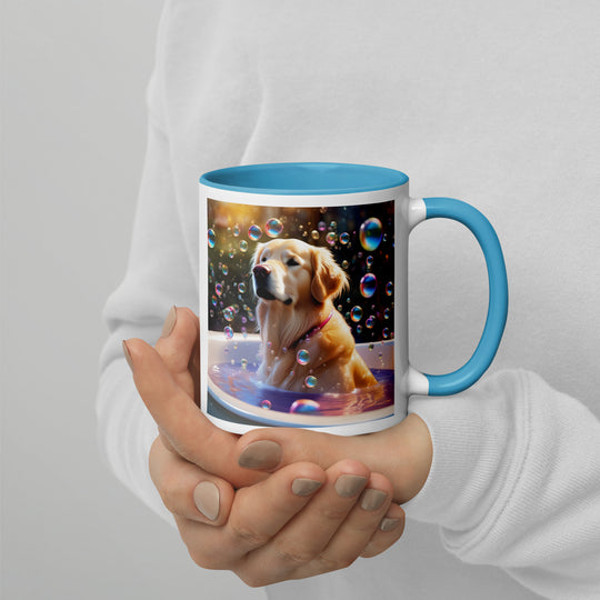 Golden Retriever Romantic- Mug with Color Inside v2