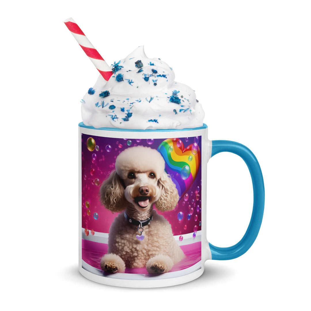 Poodle Romantic- Mug with Color Inside v2