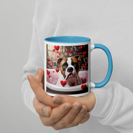 American Bulldog Romantic- Mug with Color Inside