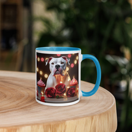 American Bulldog Romantic- Mug with Color Inside v2