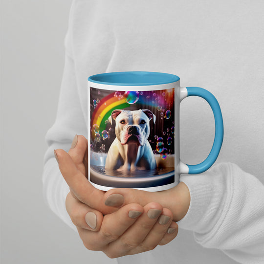 American Bulldog Romantic- Mug with Color Inside v3