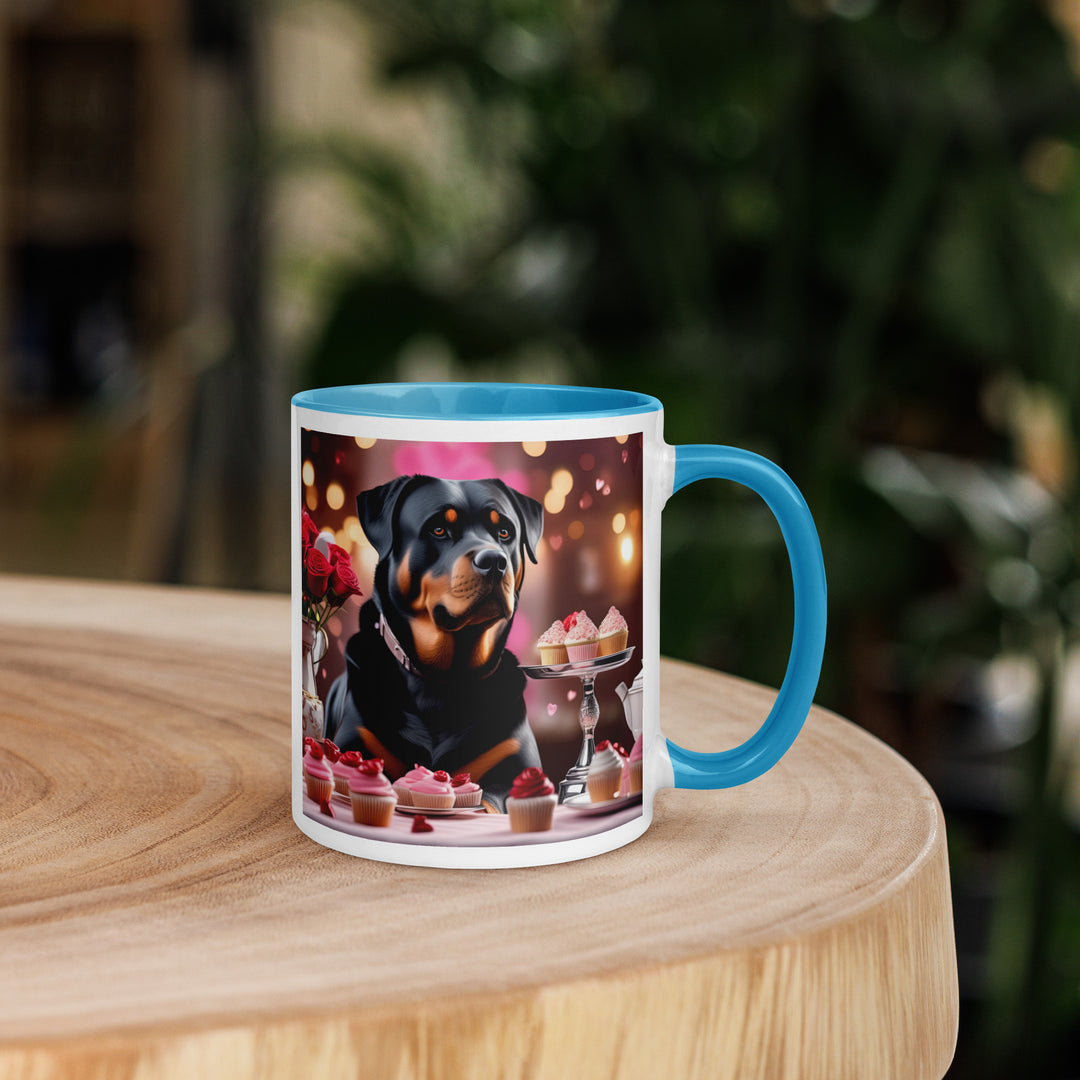 Rottweiler Romantic- Mug with Color Inside