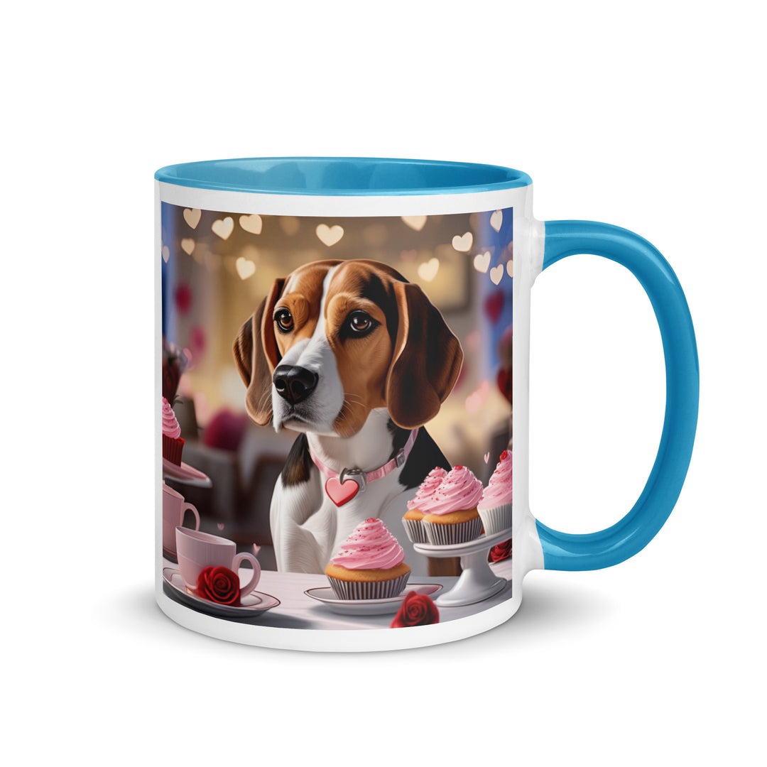 Beagle Romantic- Mug with Color Inside v2