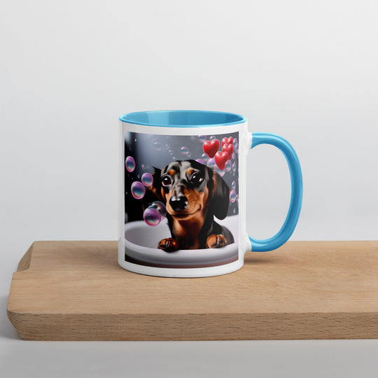 Dachshund Romantic- Mug with Color Inside