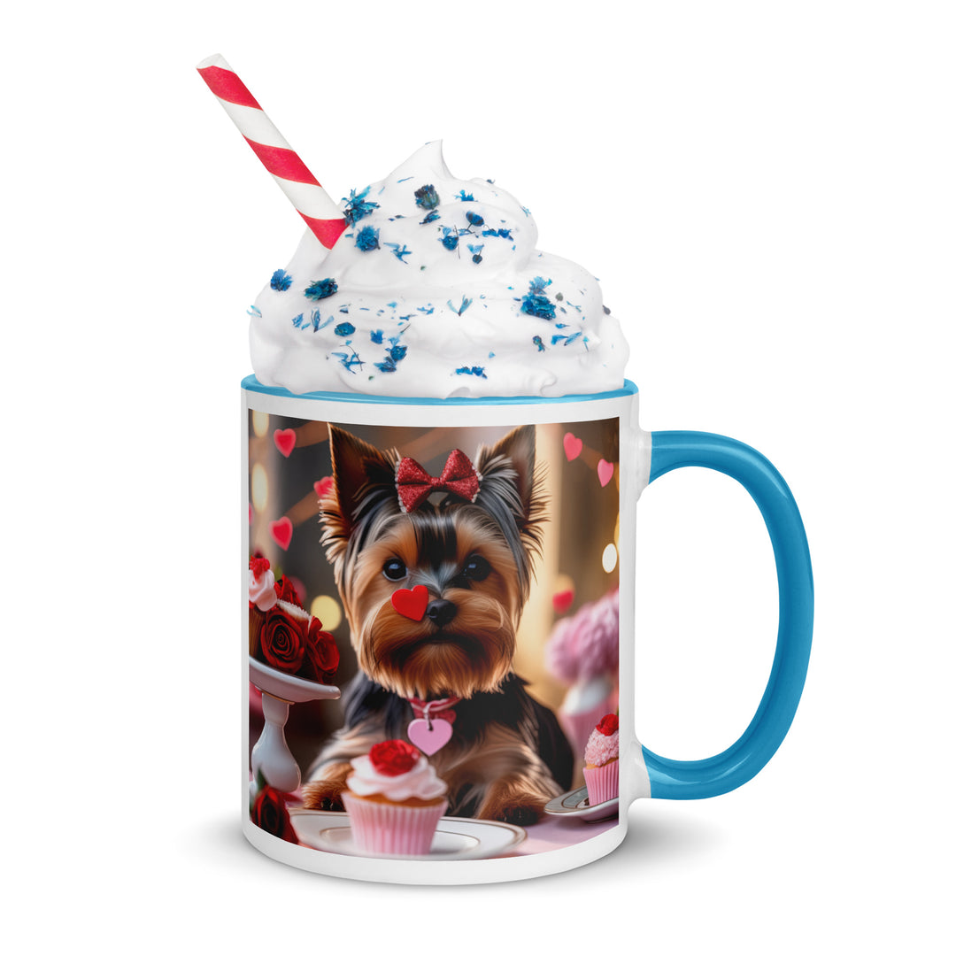 Yorkshire Terrier Romantic- Mug with Color Inside v2