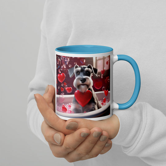 Miniature Schnauzer Romantic- Mug with Color Inside v2