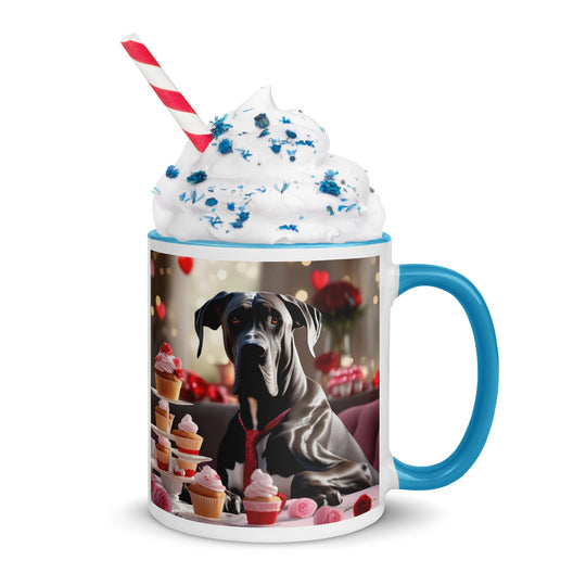 Great Dane Romantic- Mug with Color Inside v2