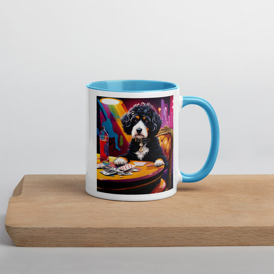 Bernedoodle General- Mug with Color Inside v14