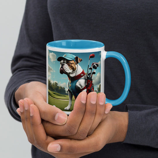 Catahoula Bulldog Golfer- Mug with Color Inside