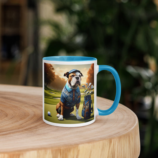 Catahoula Bulldog Golfer- Mug with Color Inside v2