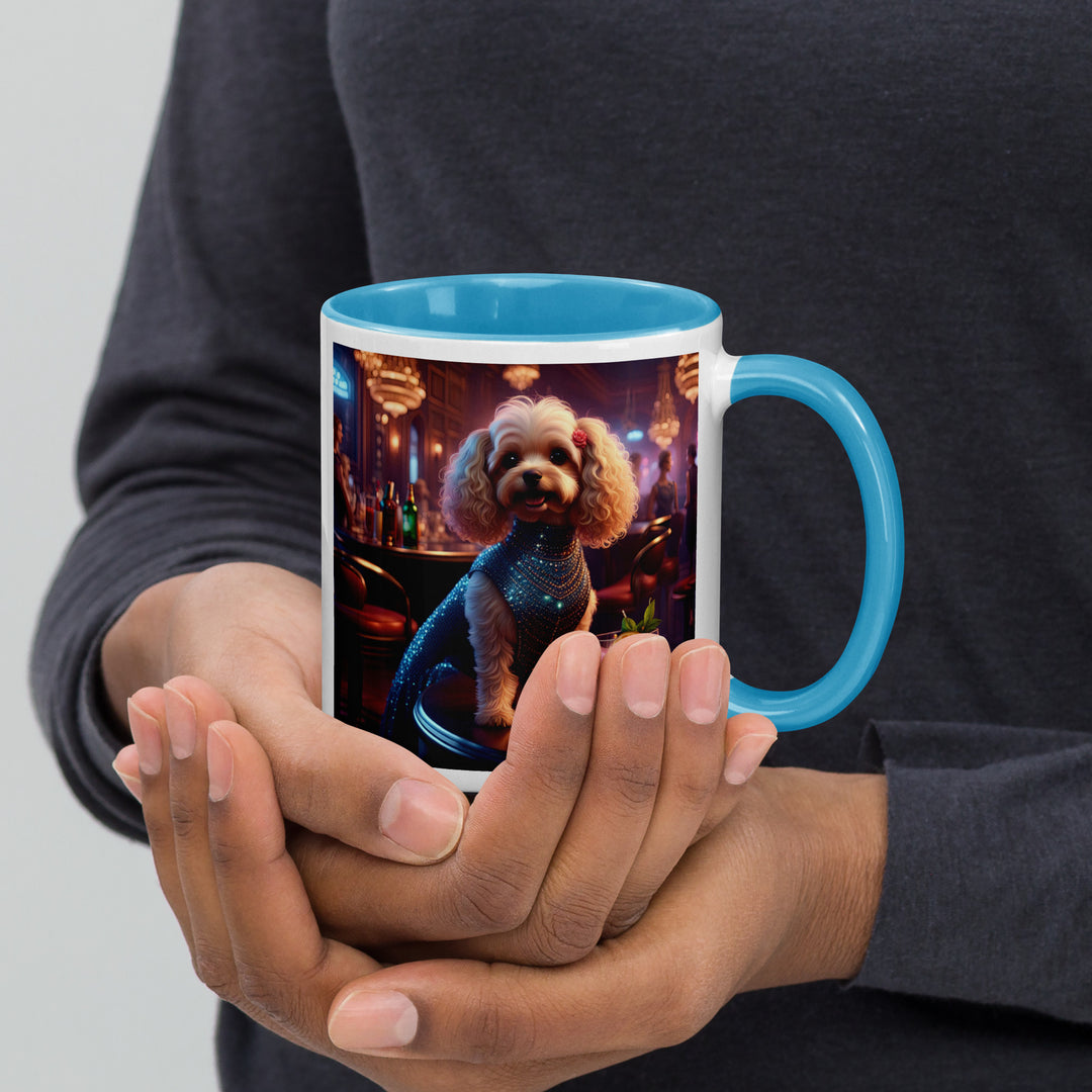 Cavapoo General- Mug with Color Inside v22