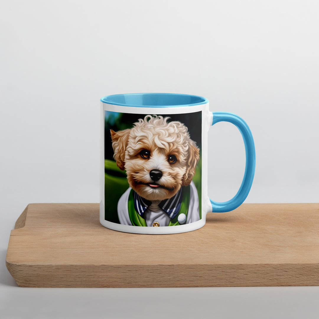 Maltipoo Golfer- Mug with Color Inside v2