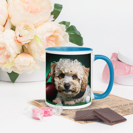 Maltipoo Golfer- Mug with Color Inside v3