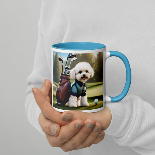 Maltipoo Golfer- Mug with Color Inside v4